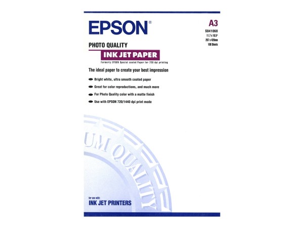EPSON S041068 Fotopapier inkjet 104g/m² A3 100 Blatt 1er-Pack