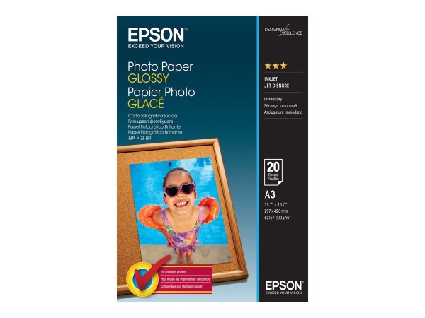 EPSON S042536 Fotopapier glänzend A3 20 Blatt 1er-Pack