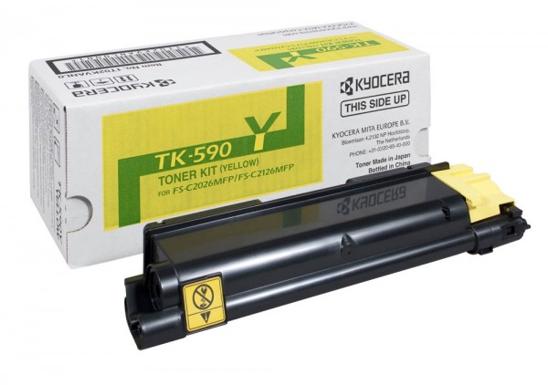 Kyocera TK-590Y Toner Yellow FS-C2016MFP FS-C2026MFP FS-C2126MFP FS-C5250DN M6026 M6526cdn