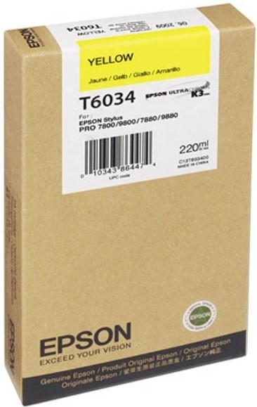 Epson Tintenpatrone T6034 Yellow für Stylus Pro 7800 7880 9800 9880