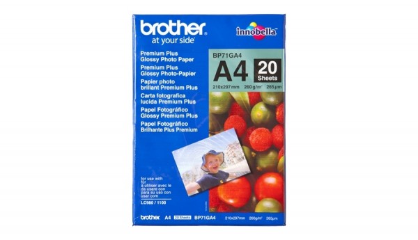 Brother Innobella BP71GA4 Fotopapier 20 Blatt glänzend 210x297mm