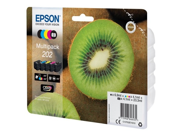 Epson 202 Kiwi Tinte Multipack Expression Premium XP-6000 XP-6005 C13T02E74010