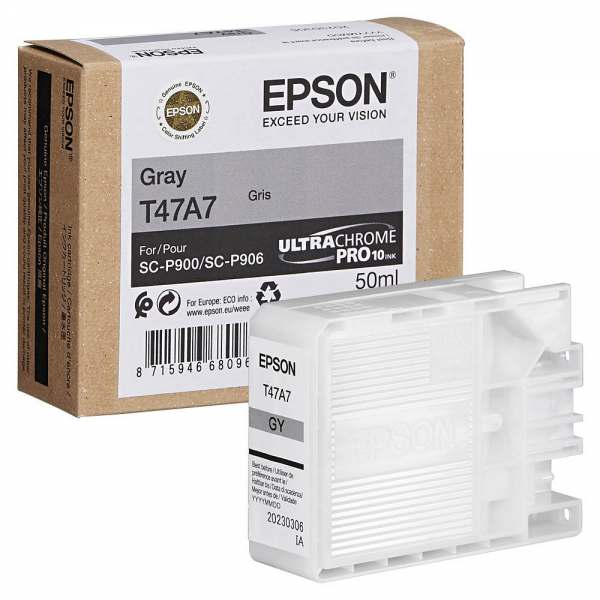 Epson T47A7 Tinte vivid grau für Epson SureColor SC-P900 C13T47A700