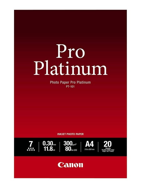 Canon PT-101 pro platinum Fotopapier inkjet 300g/m² A4 20 Blatt 1er-Pack