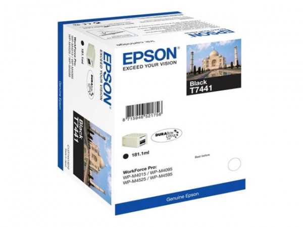 Epson Taj Mahal T744 Tinte XXL Black WorkForce Pro WP-M4015 DN WP-M4095 DN WP-M4525 DNF WP-M459