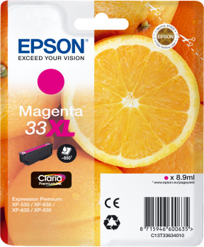 Epson Tintenpatrone T33XL Magenta Expression Premium XP-530 XP-630 XP-635 XP-830