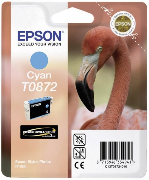 Epson Tintenpatrone T0872 Cyan für Stylus Photo R1900
