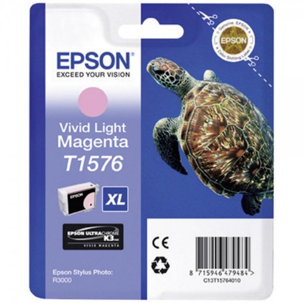 Epson Tintenpatrone T1576 XL Light Magenta für Stylus Photo R3000