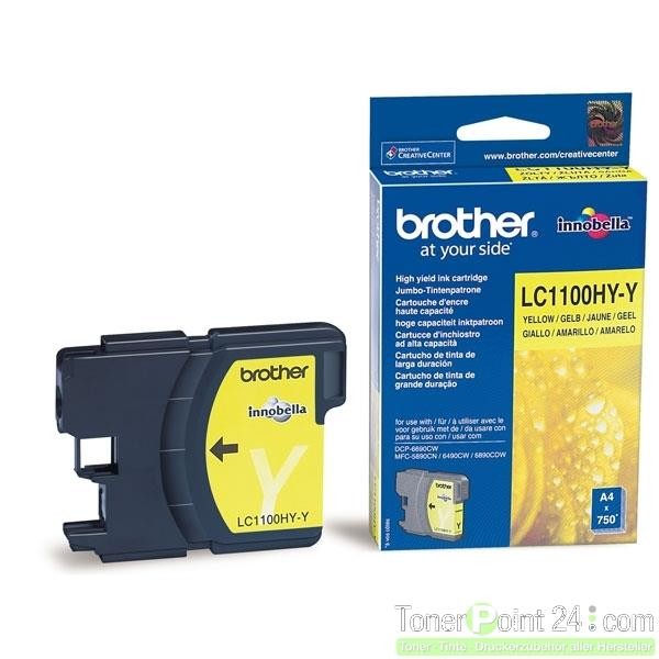Brother Tintenpatrone Yellow LC1100HYY MFC-6890CDW MFC-5890CN