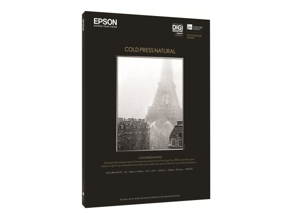 EPSON S042300 Cold press natural inkjet 340g/m² A3+ 25 Blatt 1er-Pack