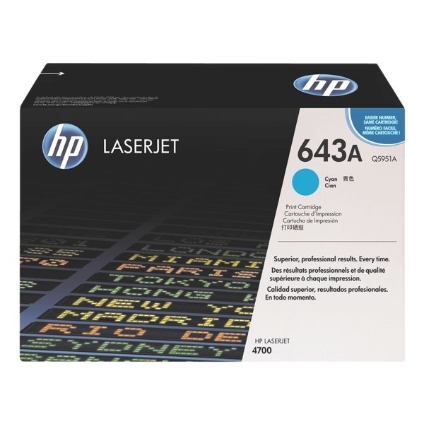 HP 643A Toner Cyan für HP Color LaserJet 4700 HP LJ4700DN Q5951A