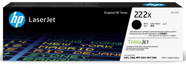 HP 222X Black Original Toner W2220X für HP LaserJet Pro 3203 3288 MFP 3303 MFP 3388