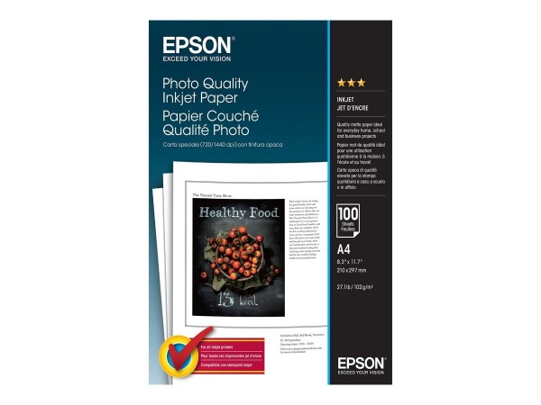 EPSON S041061 Matte Foto Papier inkjet 102g/m² A4 100 Blatt 1er-Pack