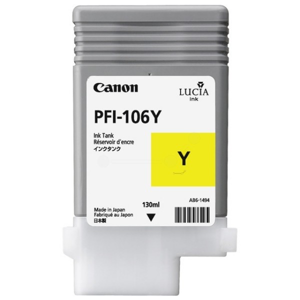 Canon Tintenpatrone PFI-106Y Yellow imagePROGRAF iPF6400 6624B001