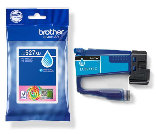 Brother LC-527XLC Tintenpatrone Cyan für Brother MFC-J4350DW MFC-J4550DW MFC-J 6975DW MFC-J 6977DW