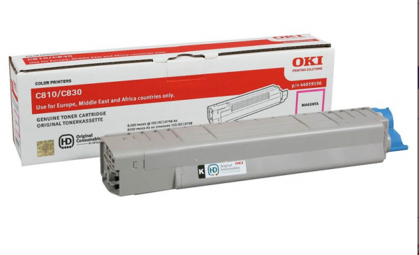 OKI 44059106 Toner Magenta für OKI C810N OKI C830DN OKI 830CDTN Original