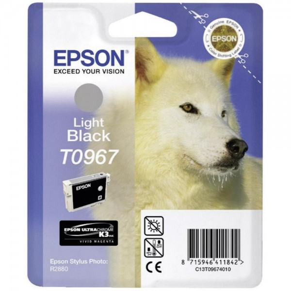 Epson Tintenpatrone T0967 Light Black für Stylus Photo R2880