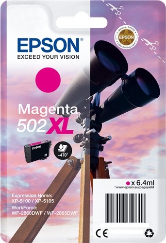 Epson 502XL Tinte Magenta C13T02W34020 Expression Home XP-5100 XP-5105 WorkForce WF-2860DWF WF-2865D