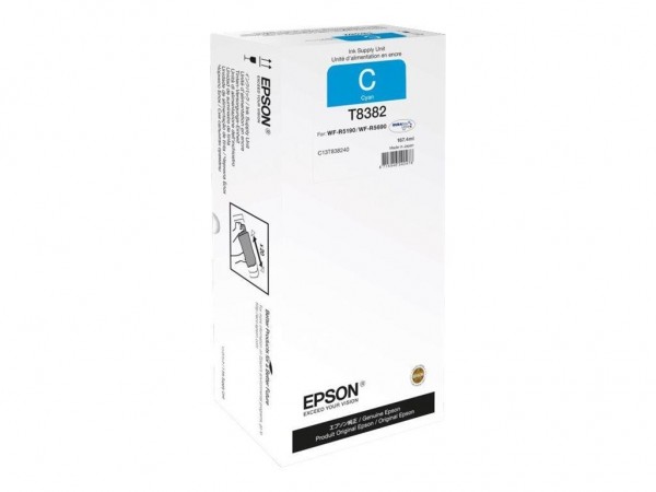Epson T8382 Tintenpatrone Cyan XL für WorkForce Pro WF-R5190 WF-R5690