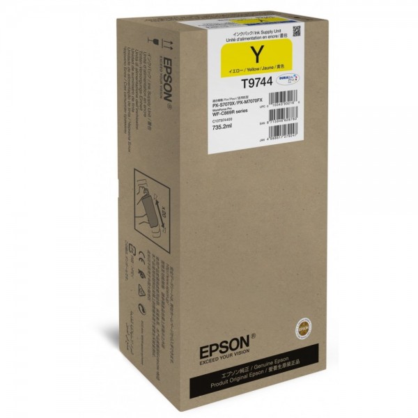 Epson T9744 Tintenpatrone Yellow XXL WorkForce Pro WF-C869RD