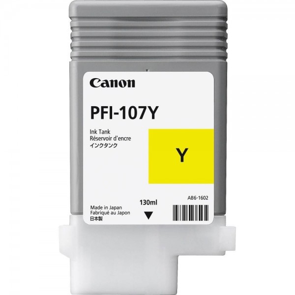Canon Tinte PFI-107Y Yellow IPF-670 iPF-685 iPF-780 iPF-785 6708B001