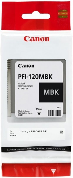 Canon Tintenpatrone PFI-120MBK mattschwarz 2884C001 für imagePROGRAF TM-200 TM-205 TM-300 TM-305