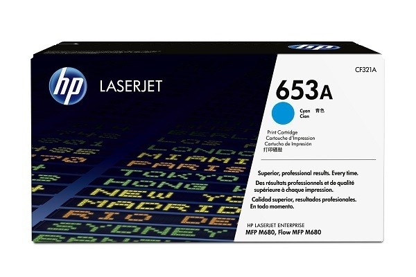 HP 653A Toner Cyan CF321A HP Color LaserJet Enterprise M680 HP Color LaserJet Enterprise Flow M680z