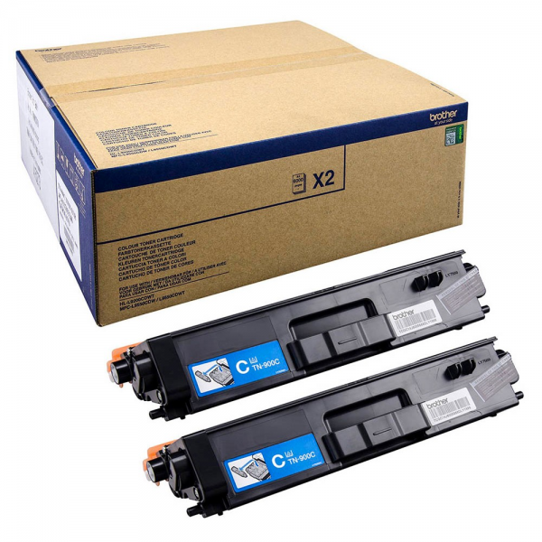 Brother TN-900C Toner Doppelpack Cyan für Brother HL-L9200CDWT Brother HL-L9300 Brother MFC-L9550CDW