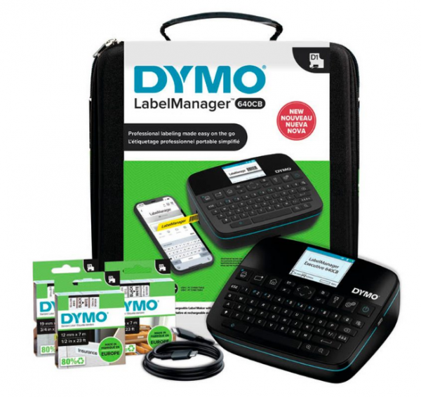Dymo Labelmanager 640 CB Set Beschriftungsgerät schwarz 2202105