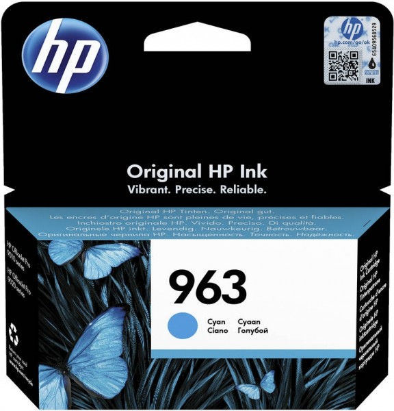 HP 963 Tintenpatrone cyan für OfficeJet Pro 9010 9012 9014 9015 3JA23AE