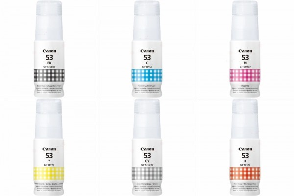 Canon GI-53 Multipack mit allen 6 Nachfülltinten für Pixma G550 G650