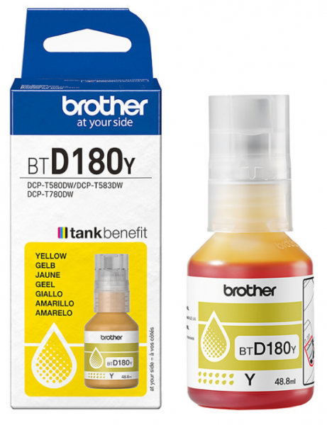Brother BT-D180Y Ink Bottle Yellow für DCP-T580DW DCP-T583DW DCP-T780DW