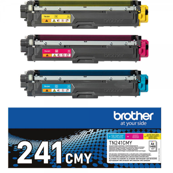 Brother TN-241CMY 3 x Toner Brother HL-3140CW HL-3150CDW MFC-9140 9330 MFC-9340CDW