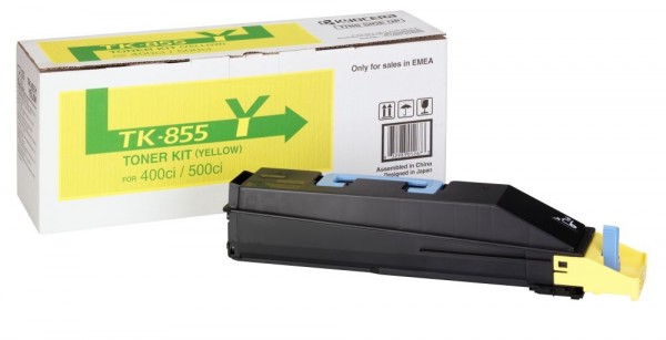 Kyocera TK-855Y Toner Yellow für TASKalfa 400ci TASKalfa 500ci TaSKalfa 552 1T02H7AEU0