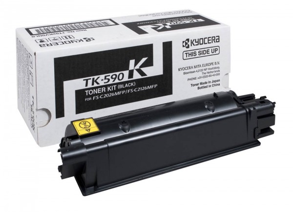 Kyocera TK-590K Toner Black FS-C2016MFP FS-C2026MFP FS-C2126MFP FS-C5250DN M6026 M6526cdn