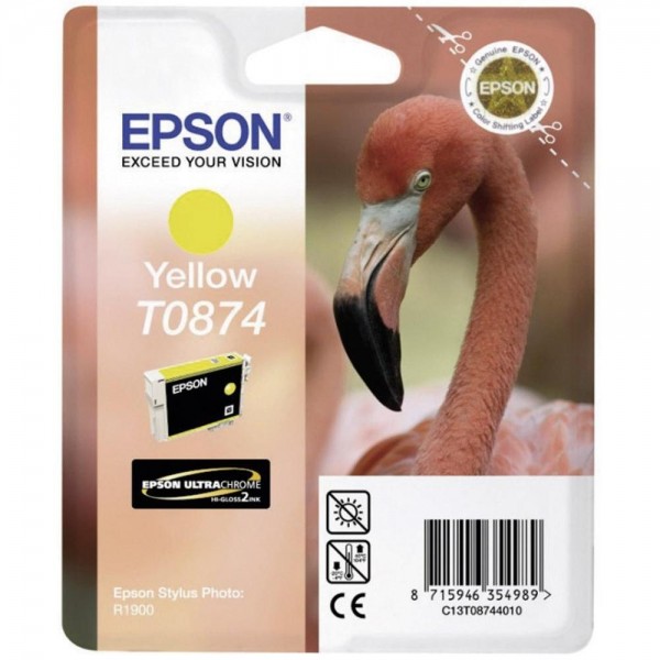 Epson Tintenpatrone T0874 Yellow für Stylus Photo R1900