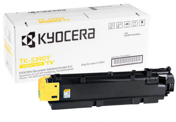 Kyocera TK-5390Y Toner Yellow Kyocera ECOSYS PA4500cx Druckleistung 13K 1T02Z1ANL0