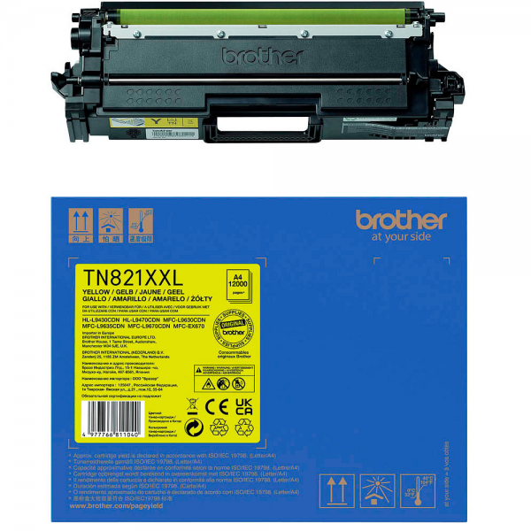 Brother TN-821XXL Y Toner Yellow HL-L9430CDN L9470CDN L9470CDNT MFC-L9630CDN MFC-L9670CDN