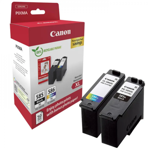 Canon PG-585XL + CL-586XL Photo Value Canon Pixma TS7600 TS7650 TS7740i TS7750 6204C005