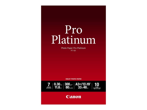 Canon PT-101 pro platinum Fotopapier 300g/m² A3+ 10 Blatt 1er-Pack