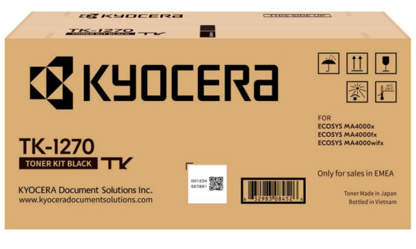 Kyocera TK-1270 Toner Black Ecosys MA4000x Ecosys MS4000fx Ecosys MA4000wifx Plus 1T0C140NL0