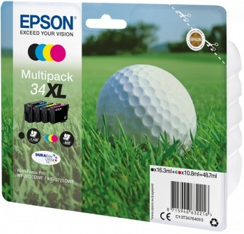 Epson Tinten T34 XL Multipack für WorkForce Pro WF-3720DWF WF-3725DWF