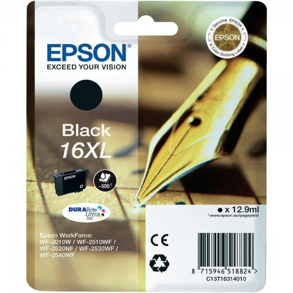 Epson Tintenpatrone 16XL Black WF-2010W WF-2510WF WF-2520NF WF-2530WF WF-2540WF 2630WF 2650WF 2750