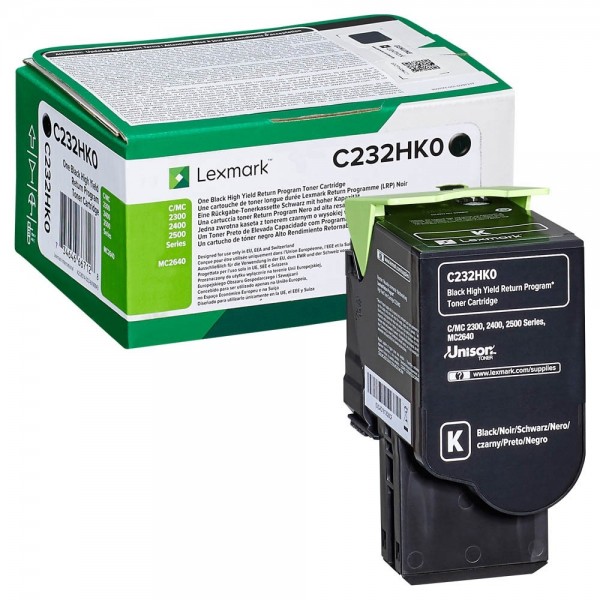 Lexmark Toner black C232HK0 C2325dw C2425dw C2535dw MC2325 MC2425 MC2535 MC2640adwe