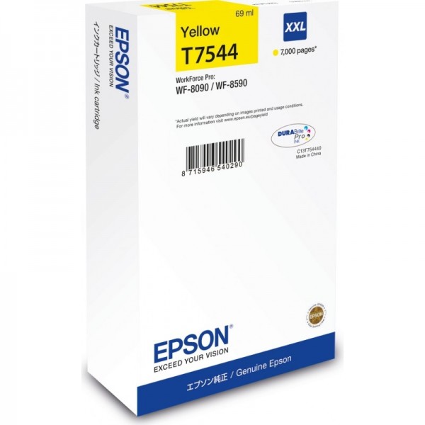 Epson T7544 Tintenpatrone XXL Yellow für WorkForce Pro WF-8090 Pro WF-8590