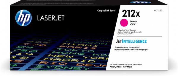 HP 212X Toner Magenta W2123X 10.000 Seiten Color LaserJet Enterprise M554dn M555dn M555x