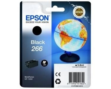 EPSON T26614010 Tinte Globus Schwarz 266 für WF-100W C13T26614010