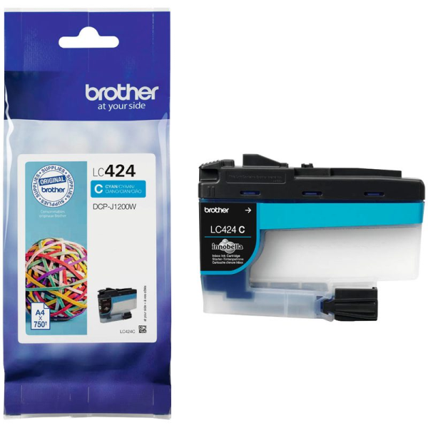 Brother LC-424C Tintenpatrone Cyan Original für Brother DCP-J1200W