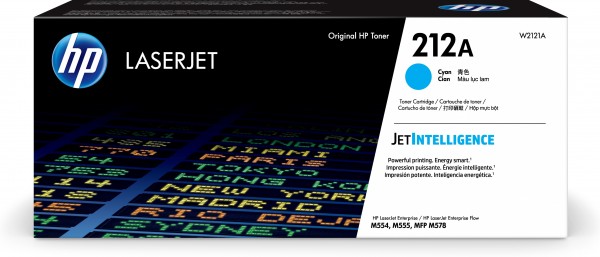 HP 212A Toner Cyan W2121A 4.500 Seiten Color LaserJet Enterprise M554dn M555dn M555x