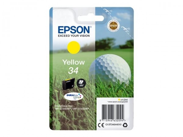 Epson Tintenpatrone T34 Yellow für WorkForce Pro WF-3720DWF WF-3725DWF